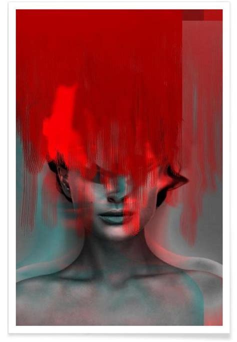 Frau Subtle Red Head Mix Poster Juniqe