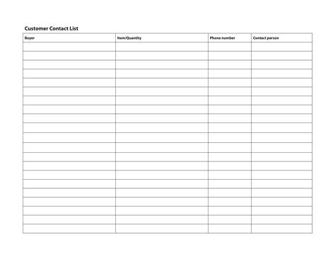 phone email contact list templates word excel templatelab