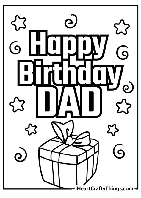 happy birthday daddy doodle coloring page  happy birthday category