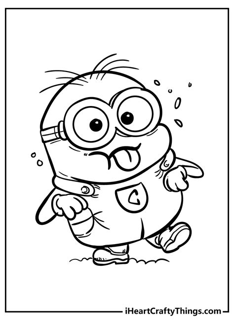 simple minion coloring pages  preschoolers