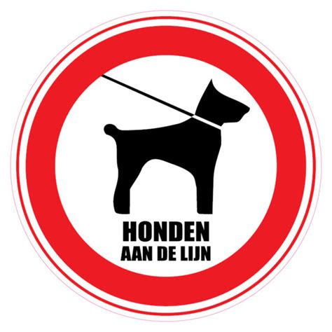 honden aan de lijn sticker diverse stickers