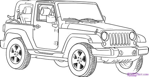 jeep coloring pages    print