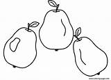 Pears Coloring Pages Fruit Good Printable Book Color sketch template