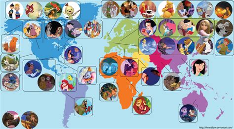 Map Of The World According To Disney Imgur