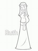 Coloring Ruth Pages Naomi Library Popular sketch template
