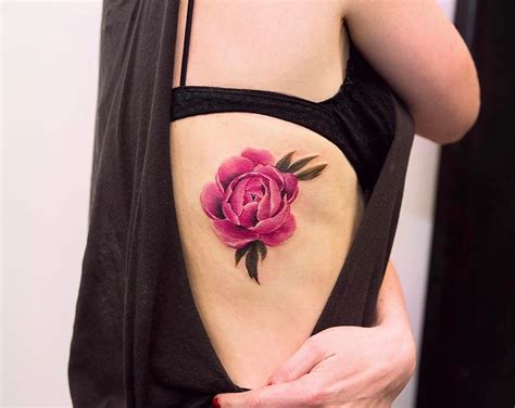 Flor Rosa Tatuajes Para Mujeres