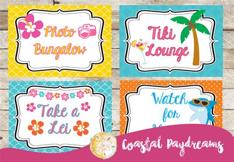 luau party decorations luau party signs luau party hawaiian