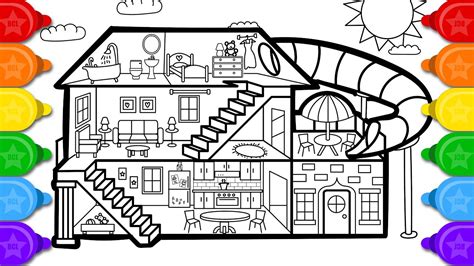 home drawing  kid  coloring pages