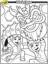 Year Chinese Crayola Coloring Dragon Pages Printable Sheets Kids Color Print sketch template