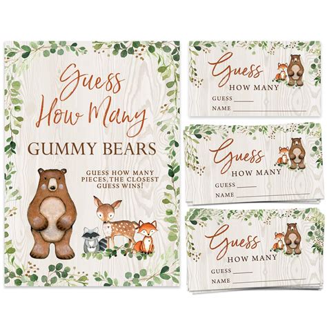 buy printed party baby shower candy guessing game gummy bear jar