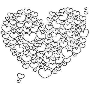 giant heart shaped cloud  valentines day coloring page  giant