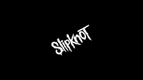 white slipknot word in black background hd music