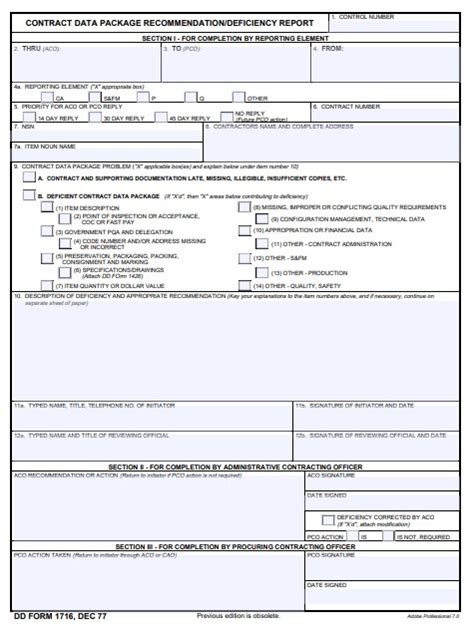 Download Fillable Dd Form 1716