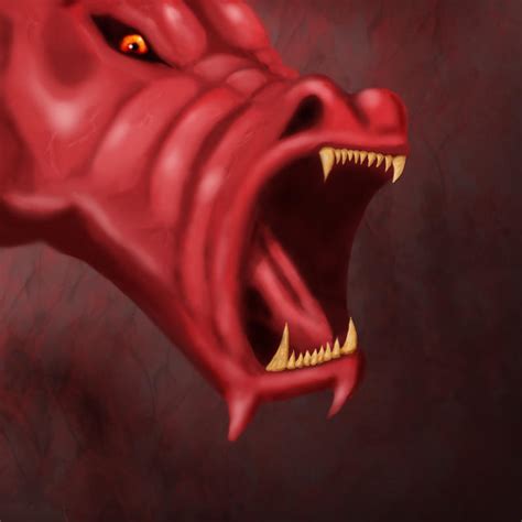 angry red dragon  ammargal  deviantart