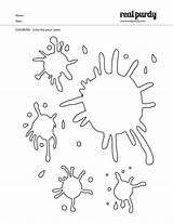 Coloring Paint Splatter Splats Splat Splatoon Pages Party Outline Printable Colouring Kids Print Cameo Silhouette Purdy Real Visit Board Choose sketch template
