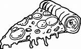 Pizza Coloring Pages Colouring Cheese Slice Cartoon Drawing Printable Macaroni Food Kids Getdrawings Book Crust Stuffed Picolour Super Delicious Toppings sketch template