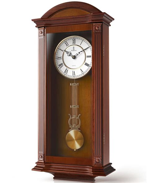 pendulum wall clock silent decorative wood clock  swinging pendulum battery operated