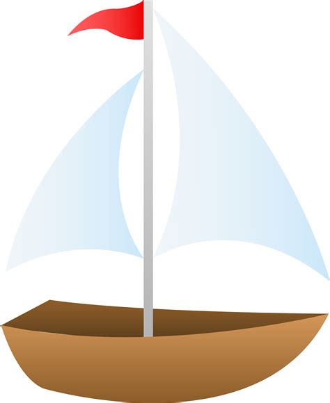 sailboat  red flag  clip art