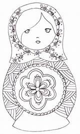 Coloring Pages Matryoshka Doll Mandala Dolls Patterns Book Embroidery Printable Russian Hand Babushka Colouring Coloriage Nesting Sheets Laura Russe Fun sketch template