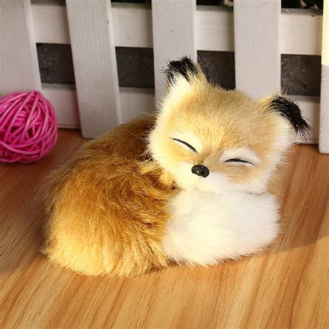 cute tiny fox plush stuffed  toys animal kids birthday gift home