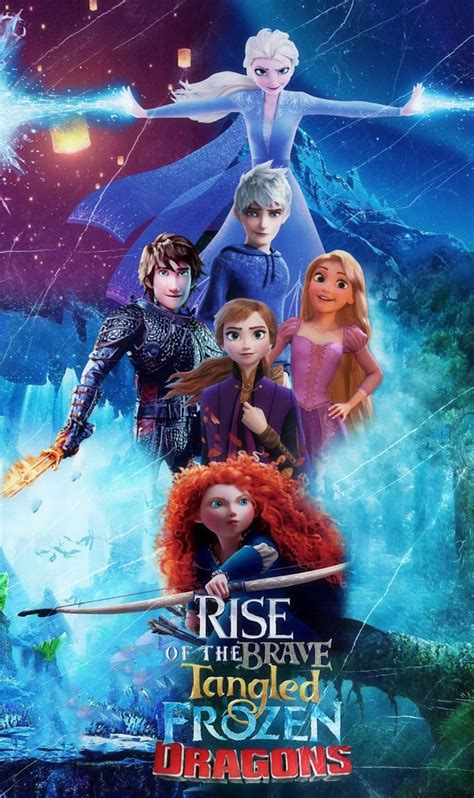 rise of the brave tangled frozen dragons merida anna