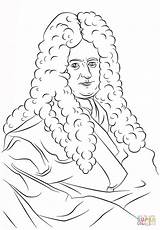 Leibniz Coloring Gottfried Wilhelm Pages Drawing Printable sketch template