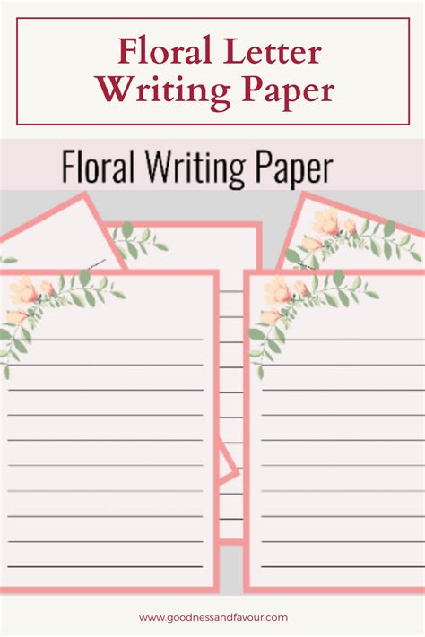 letter writing paper floral writing paper  beautiful instant