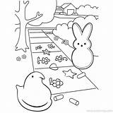 Peeps Marshmallow Bunnies sketch template