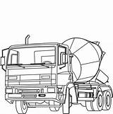 Coloring Cement Construction Mixer Mixers sketch template