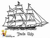 Coloring Ship Ships Tall Pages Sailing Designlooter Step Boys 72kb 1200 Old Getdrawings Drawing sketch template