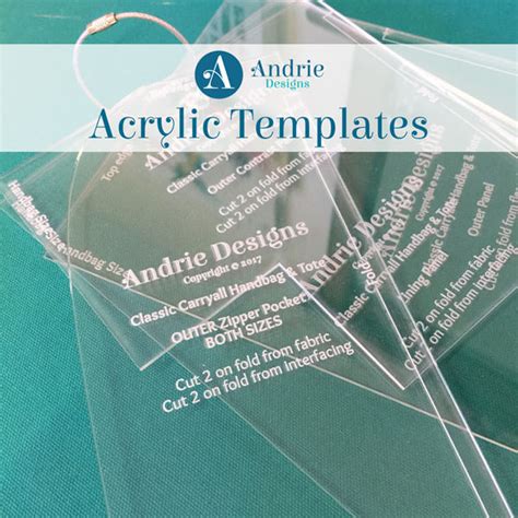 acrylic templates andrie designs