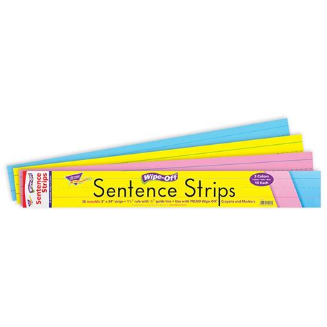 multicolor wipe  sentence strips   trend enterprises