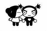Coloring Pages Pucca Kiss Site Garus Cheek sketch template