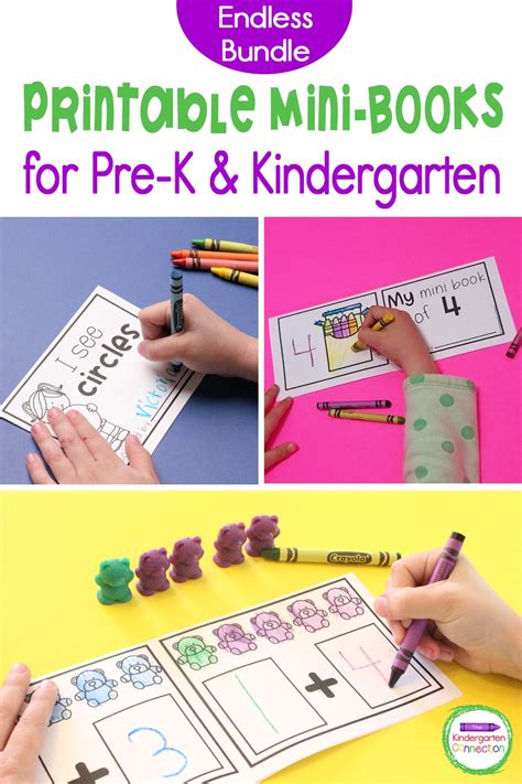 endless bundle  printable mini books  pre  kindergarten