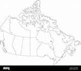 Canada Map Provinces Blank Territories Regions Vector Divided Administrative Outline Alamy Illustration Into sketch template
