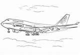 747 Boeing A380 Ausmalbilder Kolorowanka Kolorowanki Aerei Samolot Druku Aereo Samoloty Lentokone Plane Flugzeuge Coloriages Ausdrucken sketch template