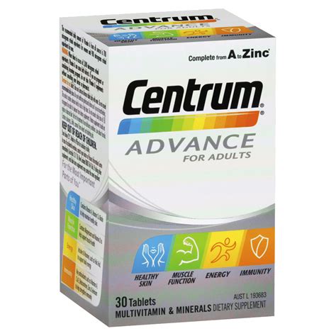 centrum advance multivitamin  adults  tablets dietary supplement   zinc ebay