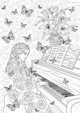 Pianist Mandalas Adults Mandala Favoreads Colorir Imprimir Coloriage Musicais sketch template