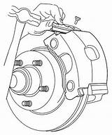 Illustration Technical Automotive Brake Disc Views Drawing Line Cut Way Caliper sketch template