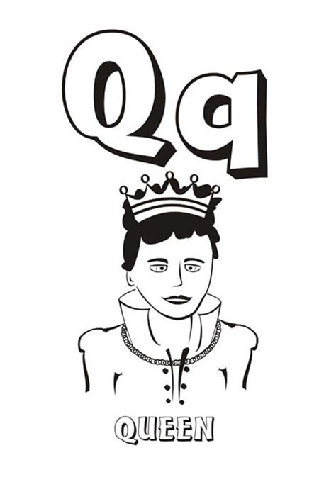 alphabet letter    queen coloring page bulk color lettering