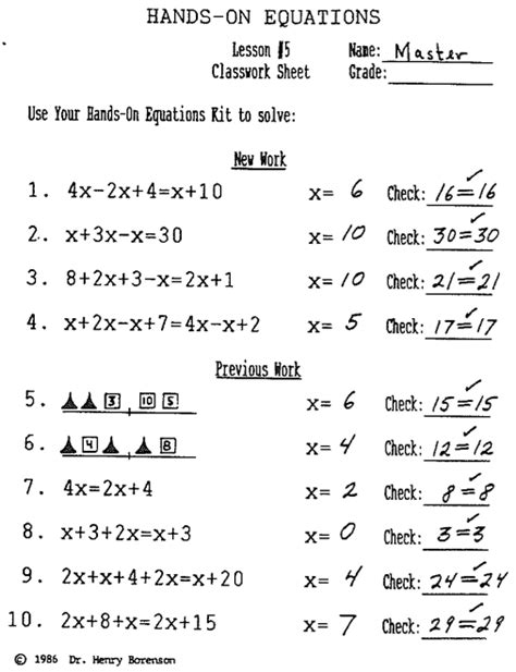 hands  equations lesson  answer key qr code hosting blog