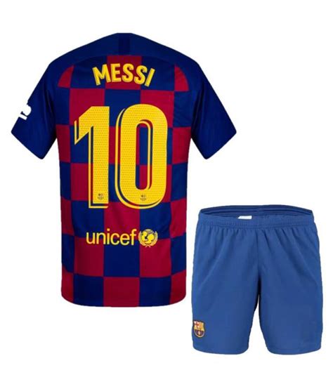 Barcelona Home Messi Printed Jersey With Shorts 19 20 Buy Online At