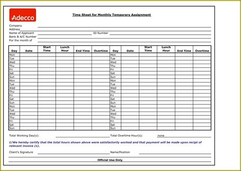 monthly timesheet template  multiple employees template  resume
