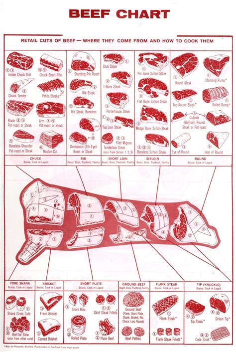 hind quarter beef cuts chart