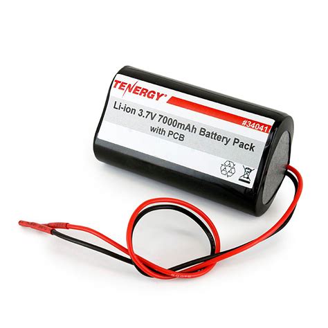at tenergy li ion 18650 3 6v 7000mah rechargeable battery pack w pcb