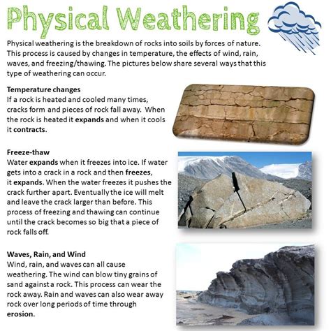 physical weathering station essl lessons physical weathering