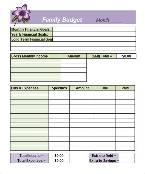 budget work sheet word    budget templates  microsoft