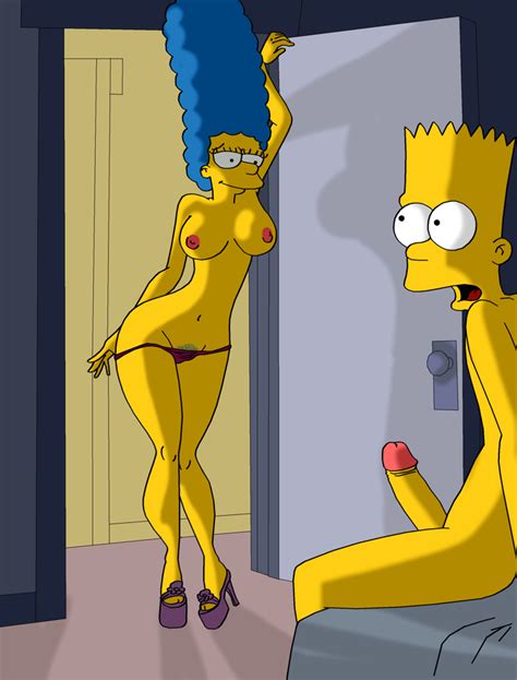 Rule 34 Bart Simpson Breasts Color Female Human Indoors Male Marge