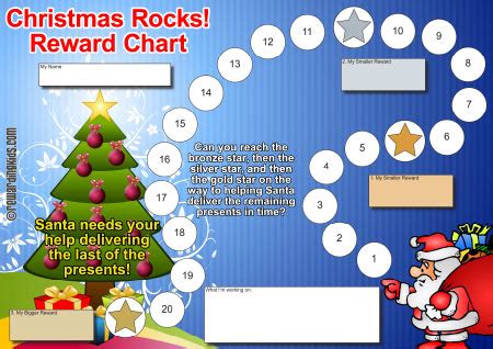 christmas rocks reward chart