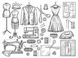 Sartoria Adattamento Schizzo Vettore Dressmaking Tailoring sketch template